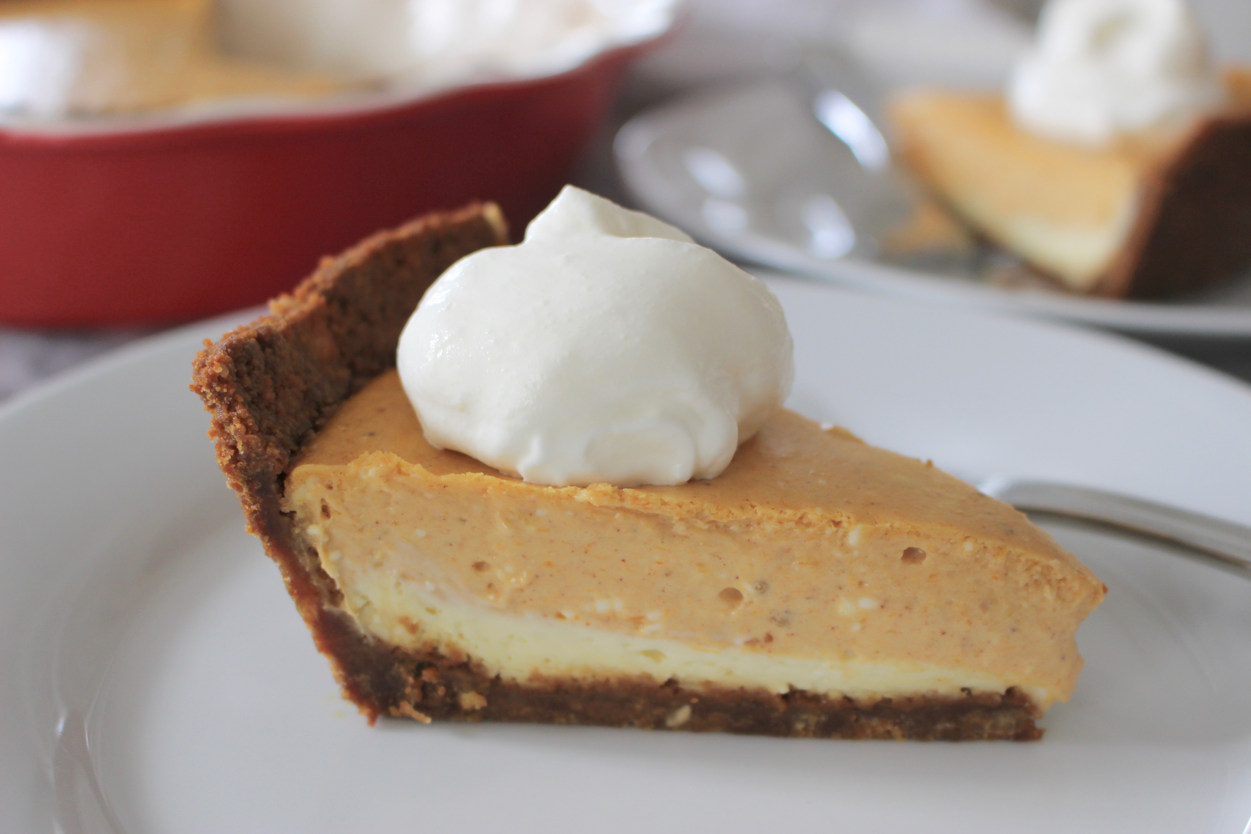 Double Layer Pumpkin Cheesecake with Gingersnap Cookie Crust MANDY