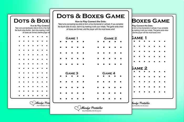 Printable Dots and Boxes Game Templates