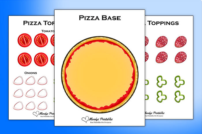 Printable Pizza Toppings And Base