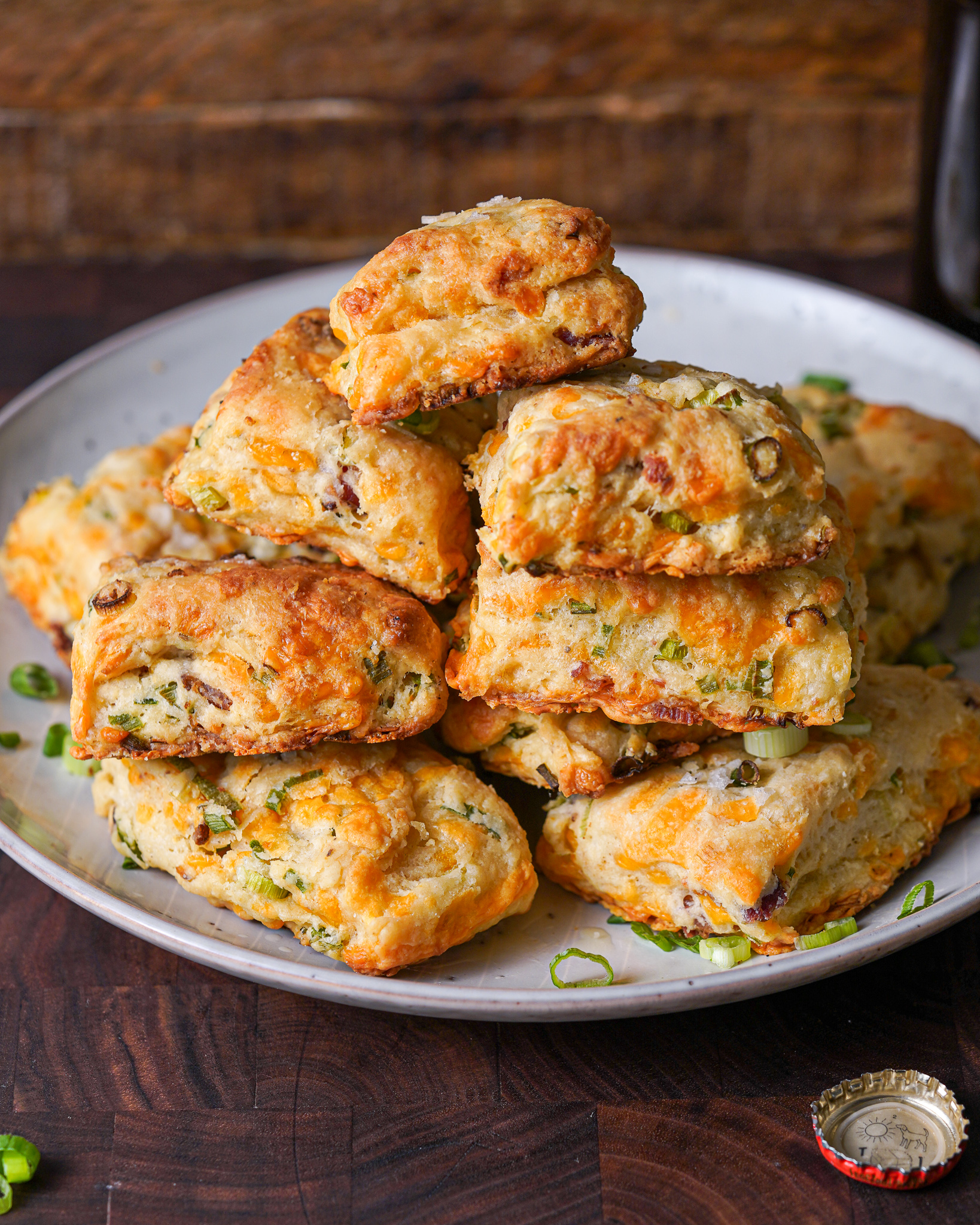 Beer Biscuits with Bacon, Cheddar and Scallions Mandy Tanner