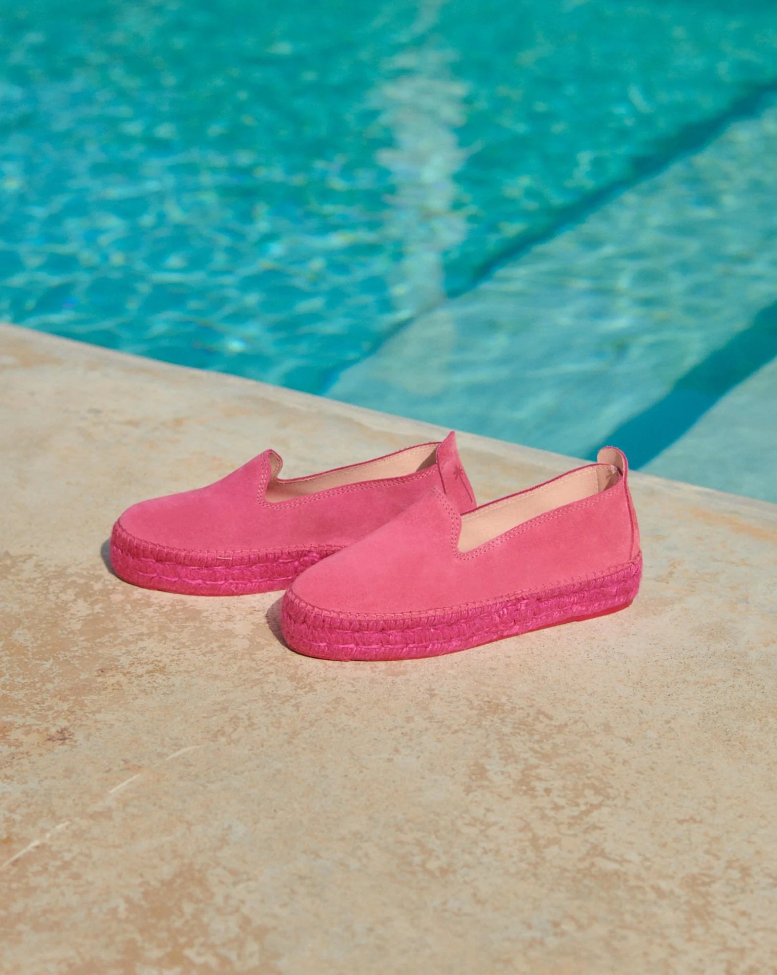 Manebí Suede Double Sole EspadrillesHamptons Bold Pink On ToneR48D0