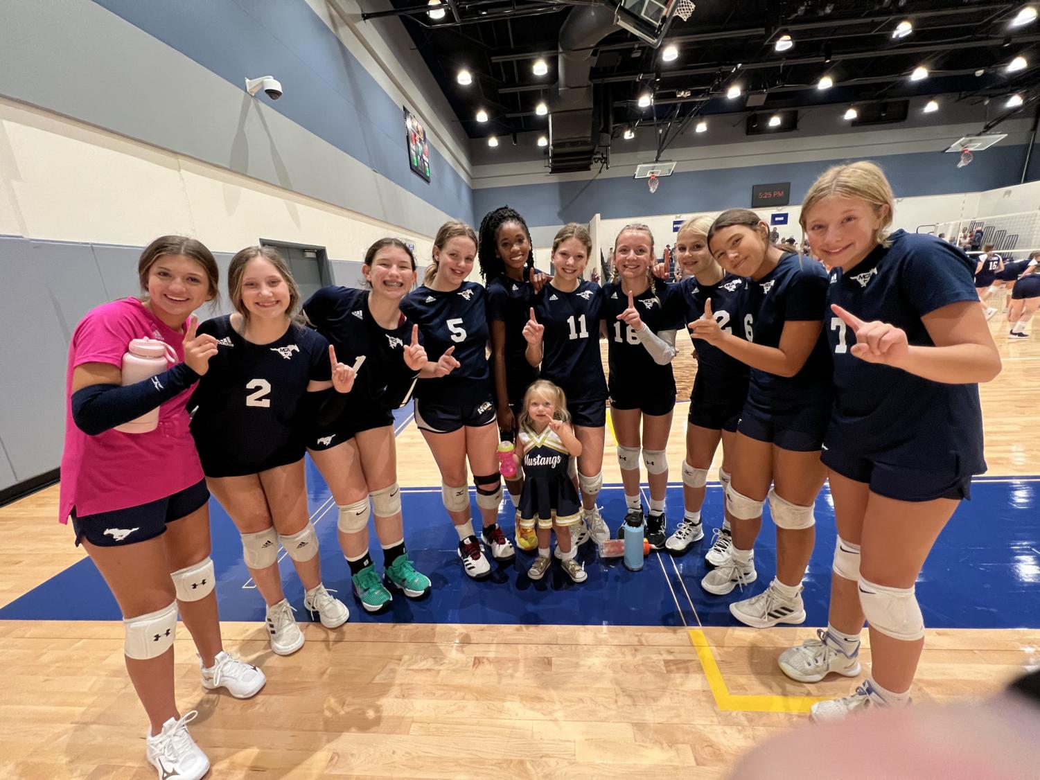 Middle School D1 Volleyball Pulls a Win The Mane Edition