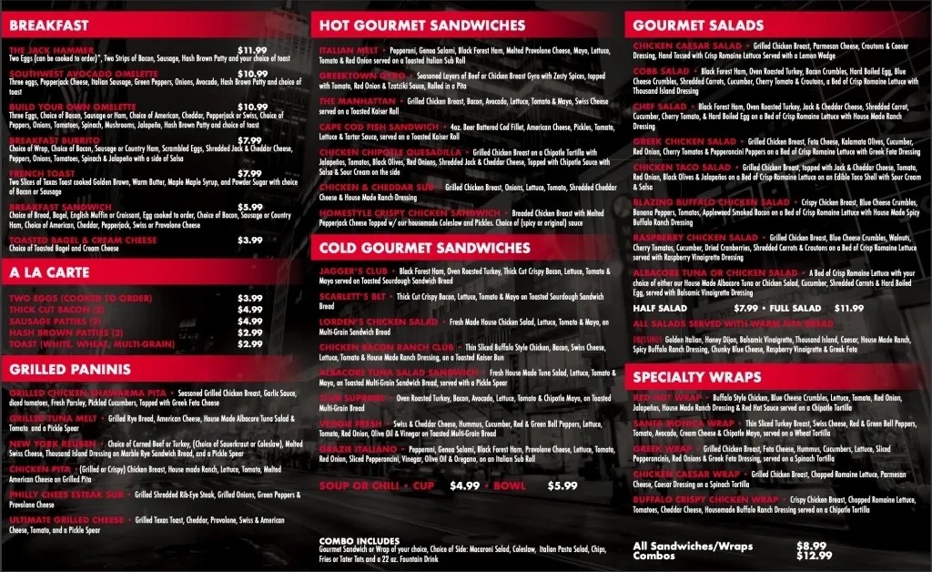 Delicious Menu Manhattan Deli and Grill