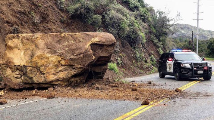 Boulder Falls onto Malibu Canyon Road Is Anyone Liable?