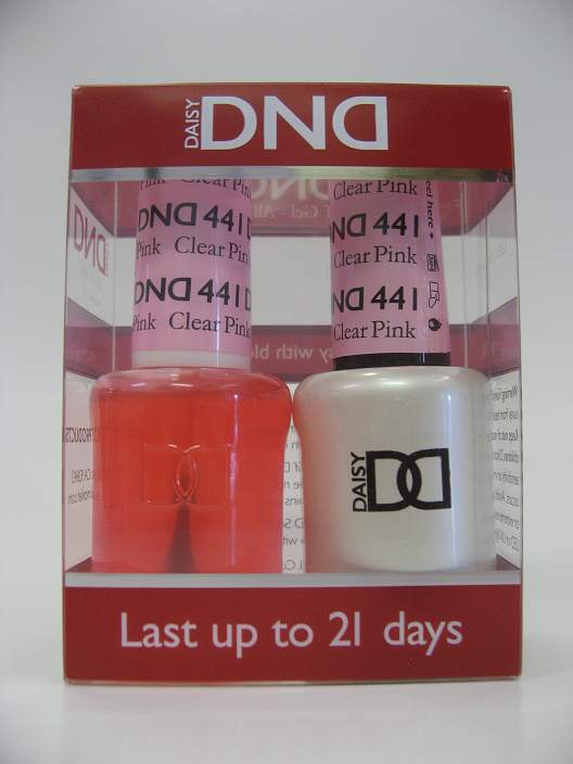 DND Soak Off Gel & Nail Lacquer 441 Clear Pink Manicure Pedicure