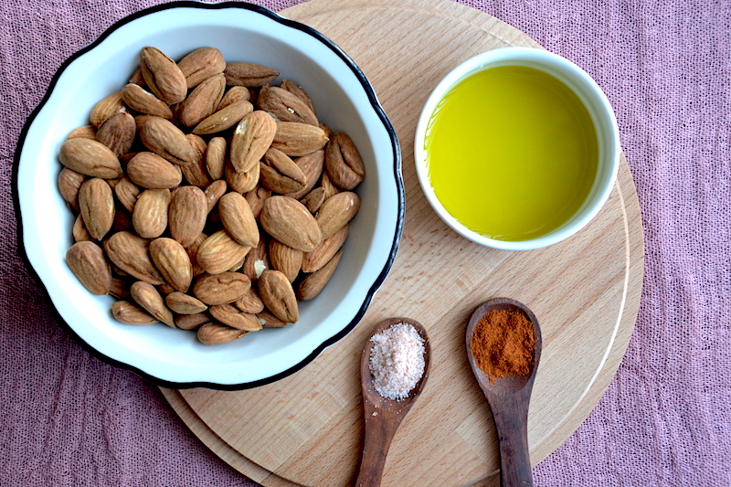 Roasted Almonds with Olive Oil Maninio Vegan Recipes