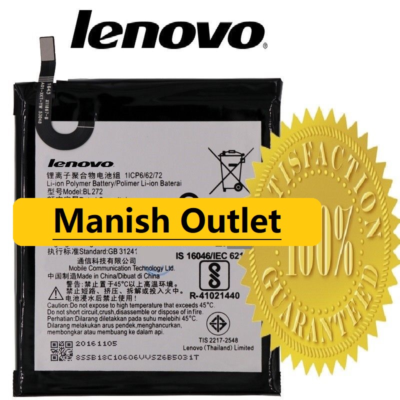 Compatible Lenovo BL272 battery for Lenovo K6 Power Mobile Manish Outlet