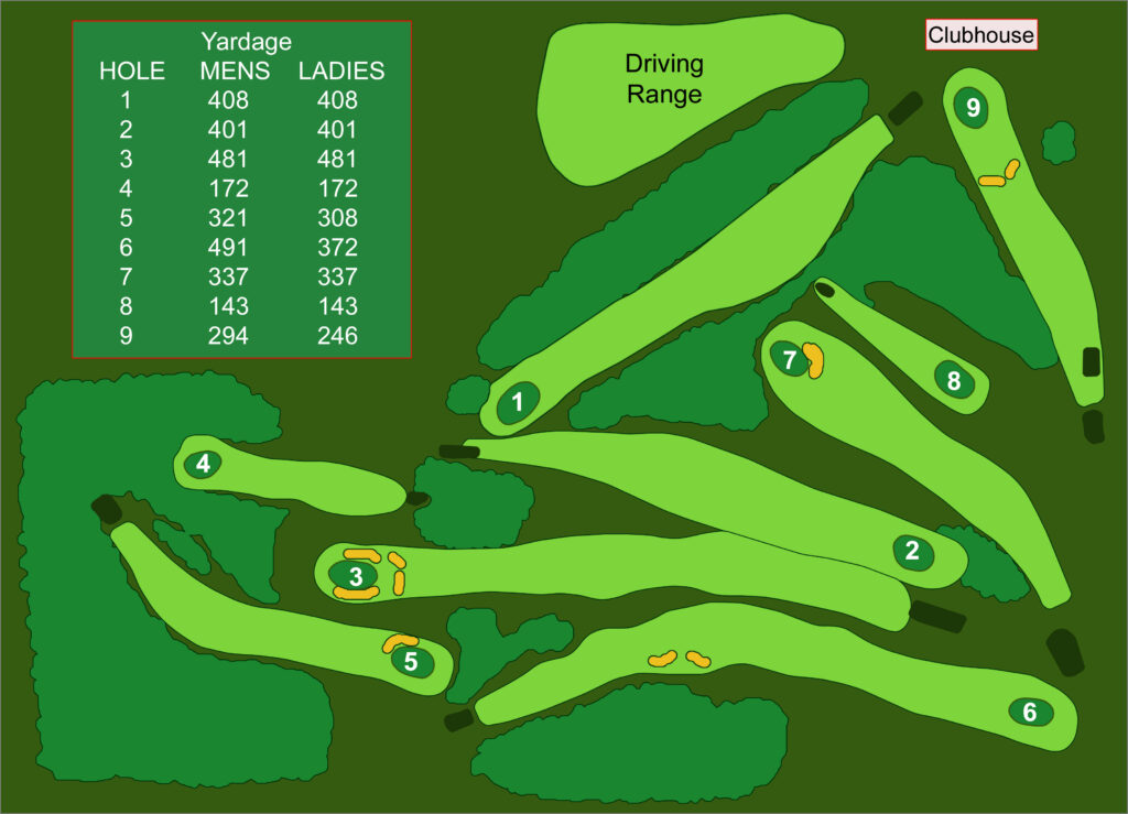Course Layout Manitou Beach Golf Club