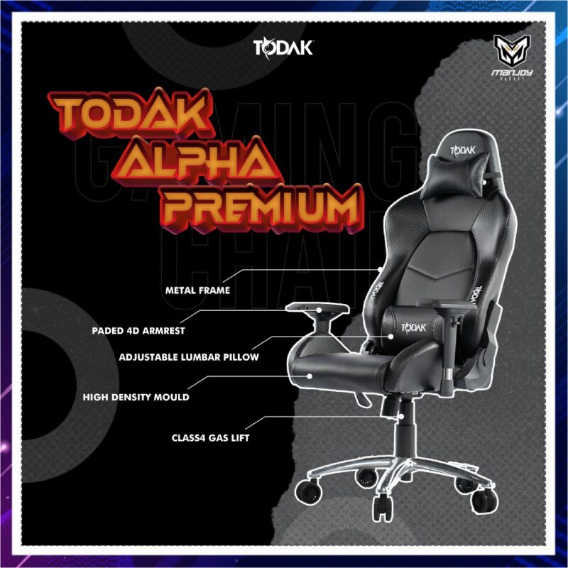 TODAK Alpha Premium Gaming Chair Manjoy Gadget