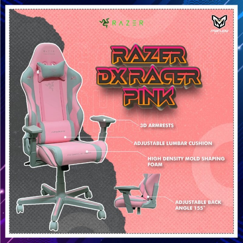 RAZER DXRacer Gaming Chair Pink Manjoy Gadget