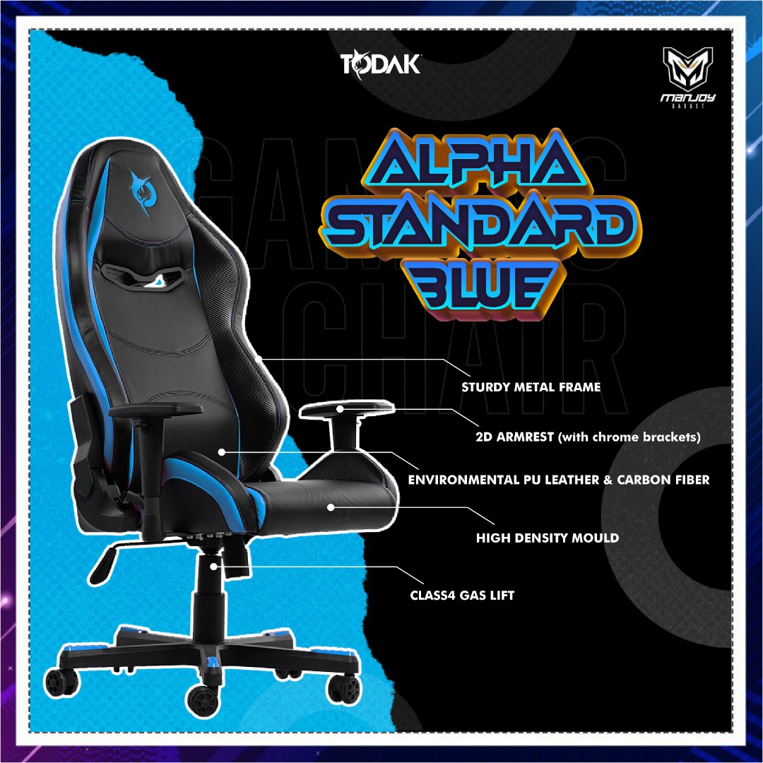 TODAK Alpha Standard Gaming Chair Red Manjoy Gadget