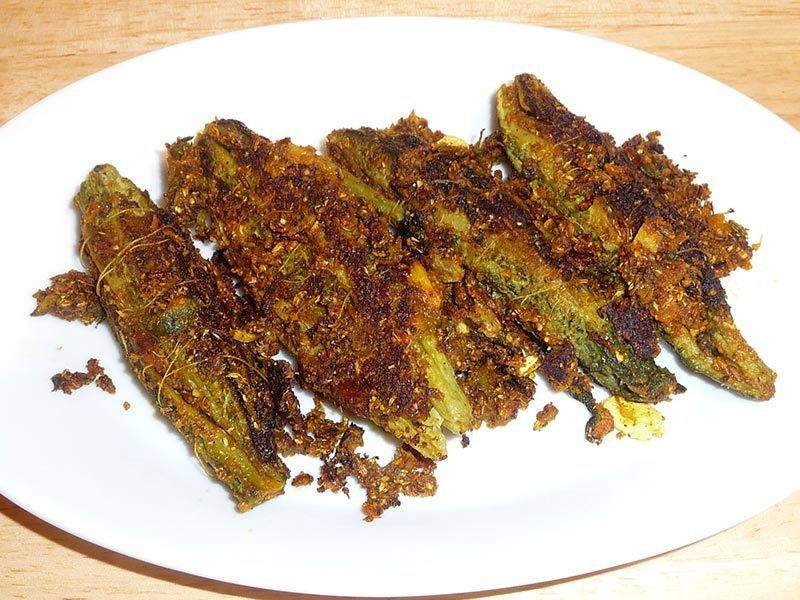 Stuffed Karela Recipe Vegetarian Stuffed Karela Bharwan Karela Recipe