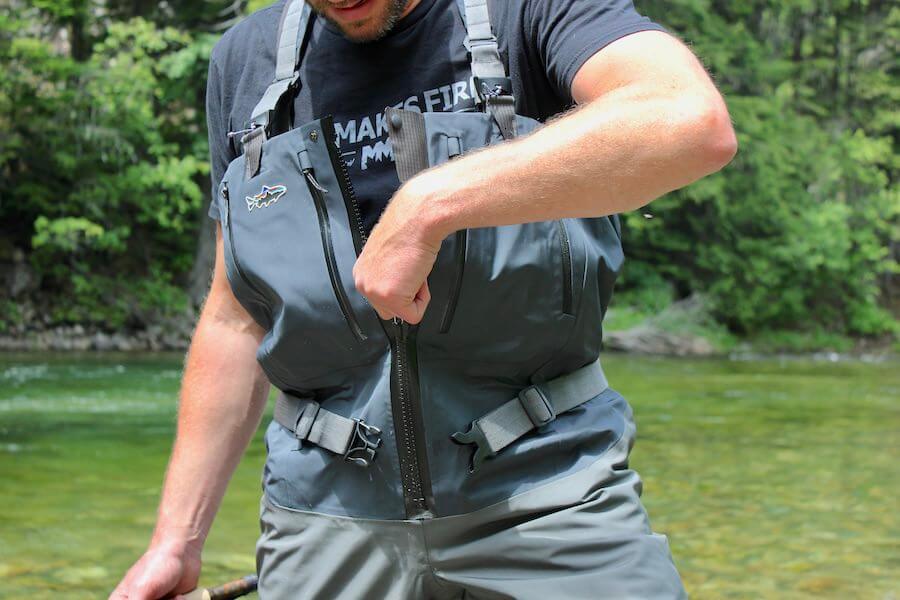 Patagonia Swiftcurrent Expedition ZipFront Waders Review Man Makes Fire