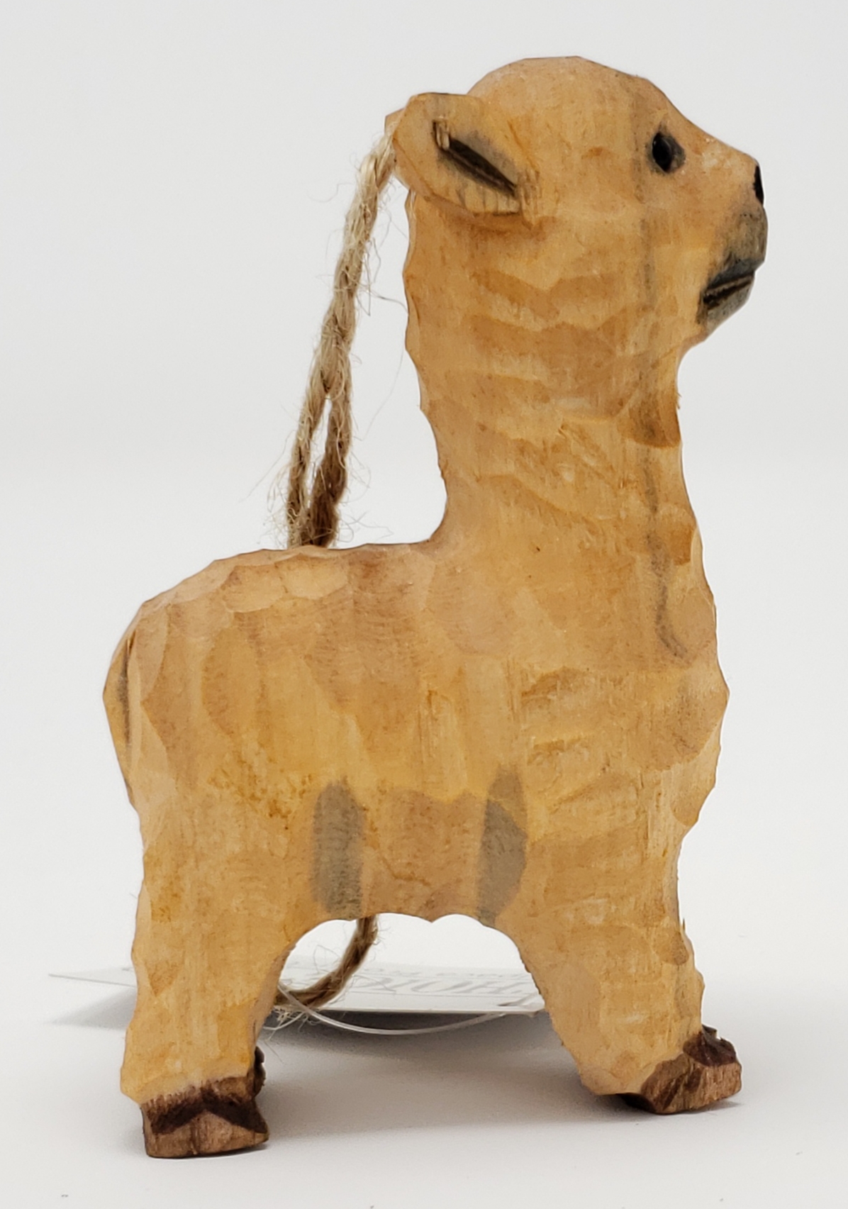 HandCarved Wooden Alpaca Ornaments Manna Meadows Alpacas