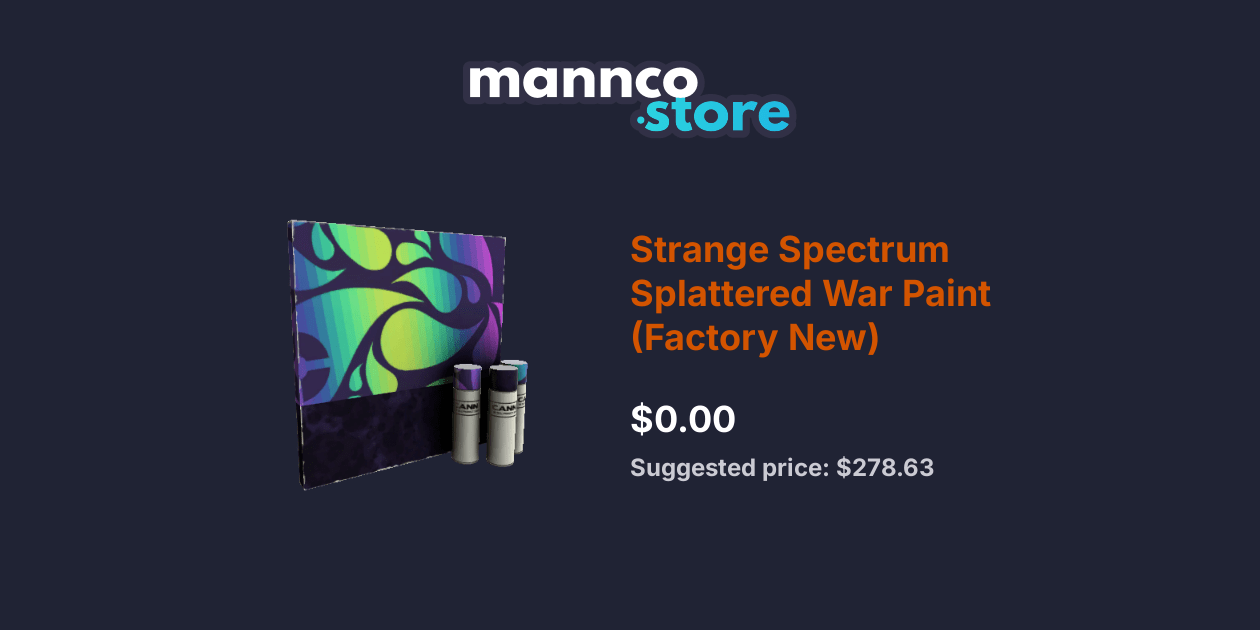 Strange Spectrum Splattered War Paint (Factory New) Mannco.store