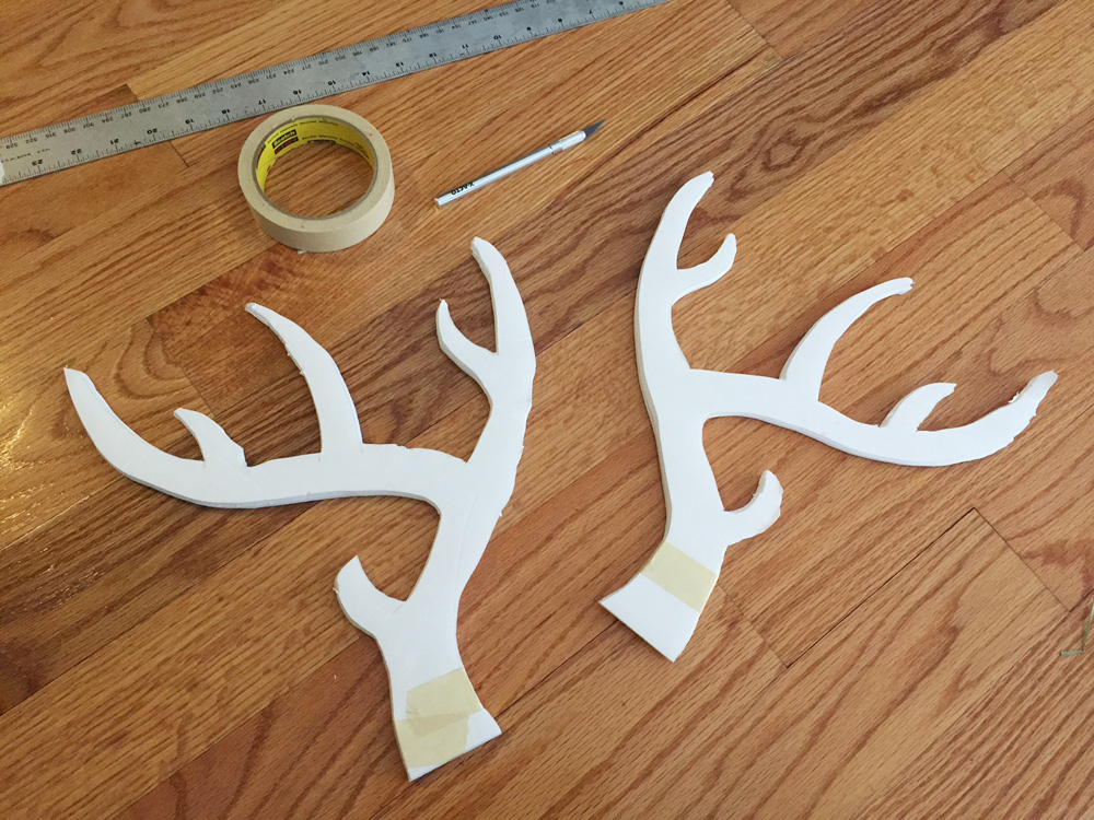 Making foam board deer antlers Manning Makes Stuff Making foam board deer antlers Manning Makes Stuff
