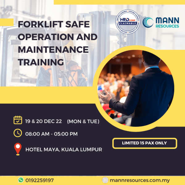 FORKLIFT SAFE OPERATION AND MAINTENANCE TRAINING (1920 DECEMBER 2022