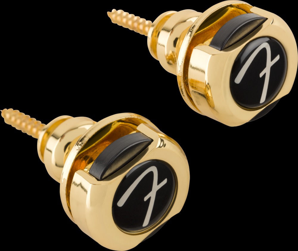 Fender Infinity 'F' Strap Locks, Gold Mann's Music