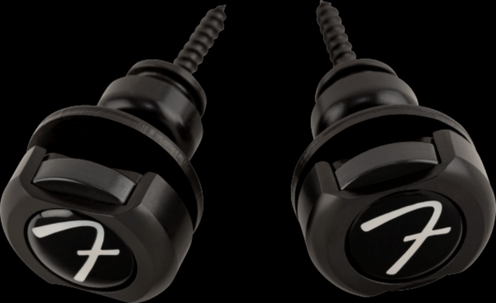 Fender Infinity 'F' Strap Locks, Black Mann's Music