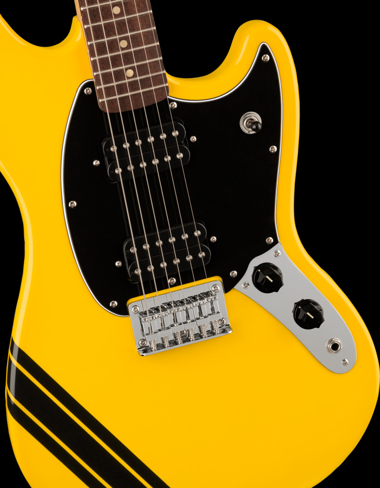 Fender Squier Bullet Competition Mustang HH Graffiti Yellow Electric