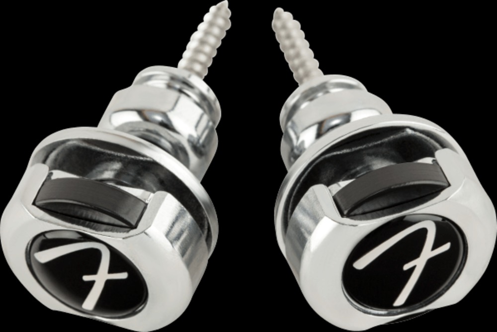 Fender Infinity 'F' Strap Locks, Chrome Mann's Music