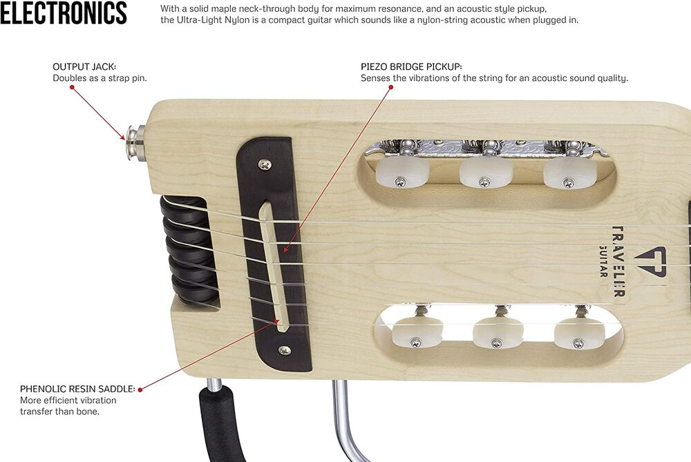 Traveler Guitar UltraLight Maple Travel Nylon Guitar & Case Mann's Music