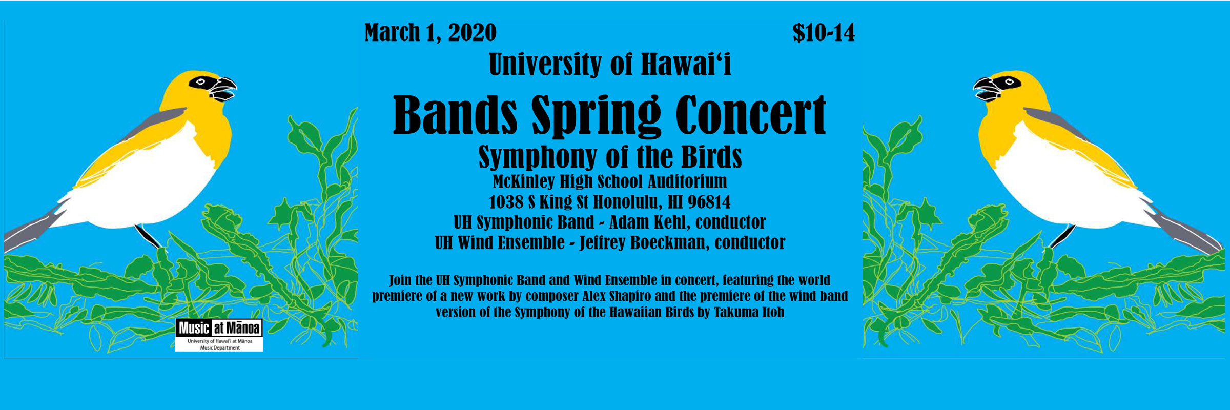 Uh Manoa Spring 2024 Schedule UH Bands Spring Concert The University of Hawai‘i at Mānoa Music