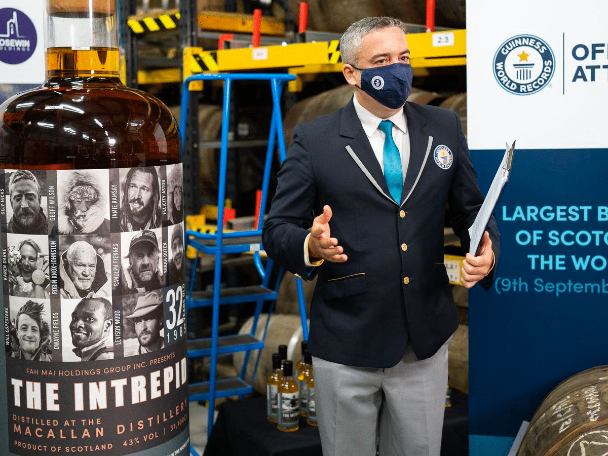 The World's Biggest Bottle of Whisky Standing 5'11" May Break