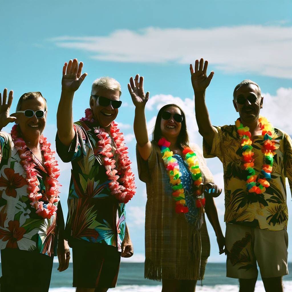 Goodbye in Hawaiian Man On Path