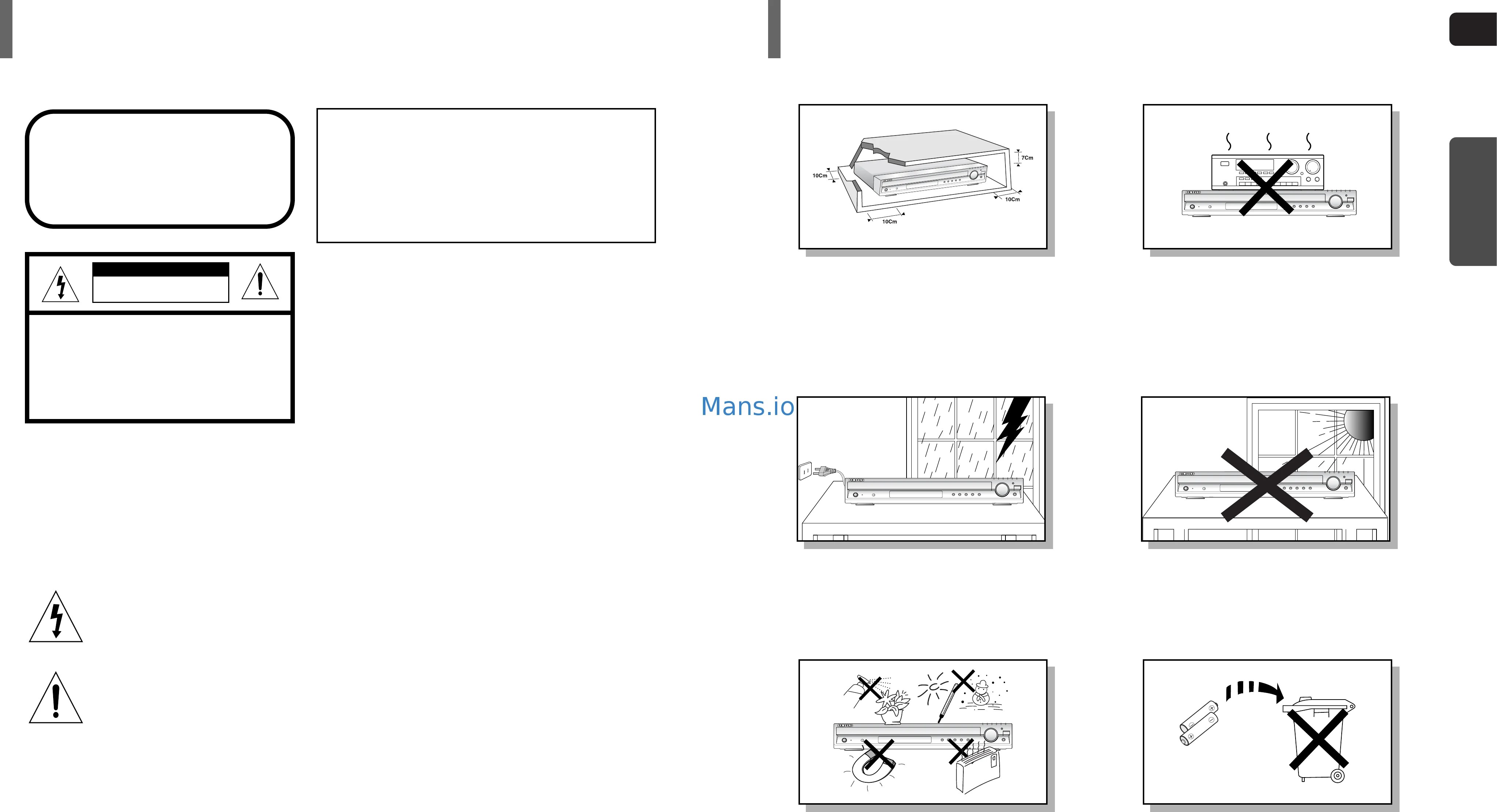 Samsung HTQ80 [2/44] Safety warnings precautions