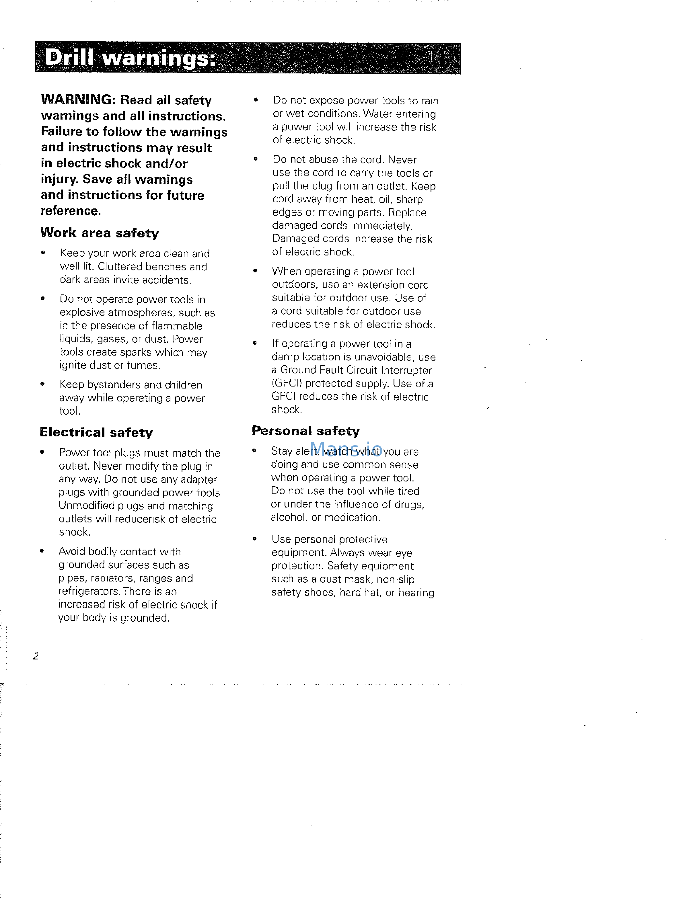 Stalwart M550063 [2/11] Drill warnings