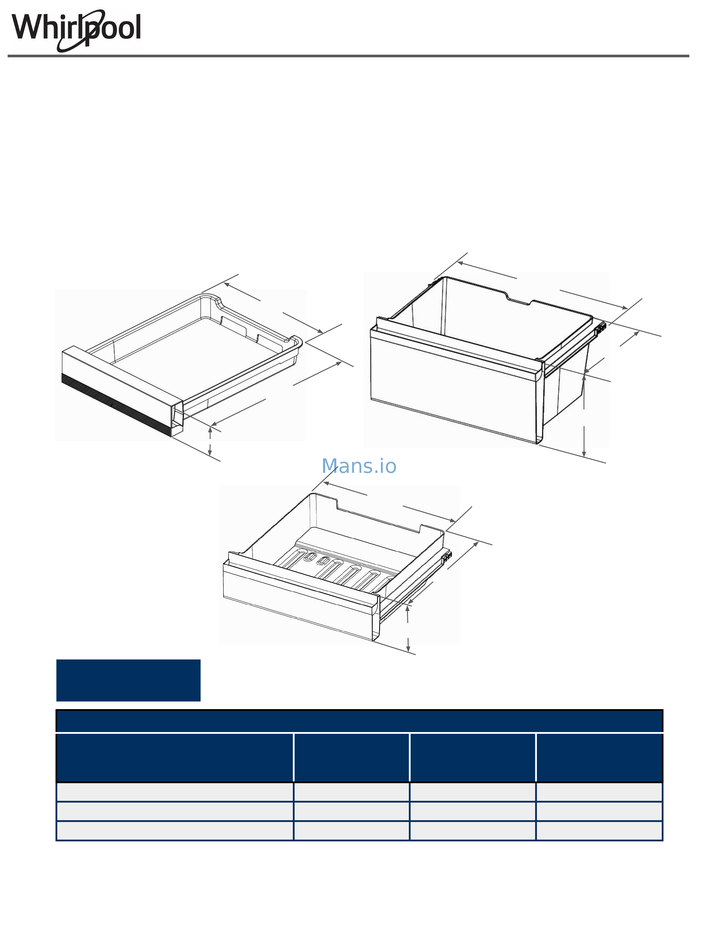 Whirlpool WRB533CZJZ [4/8] Product dimension bm freezer compartments