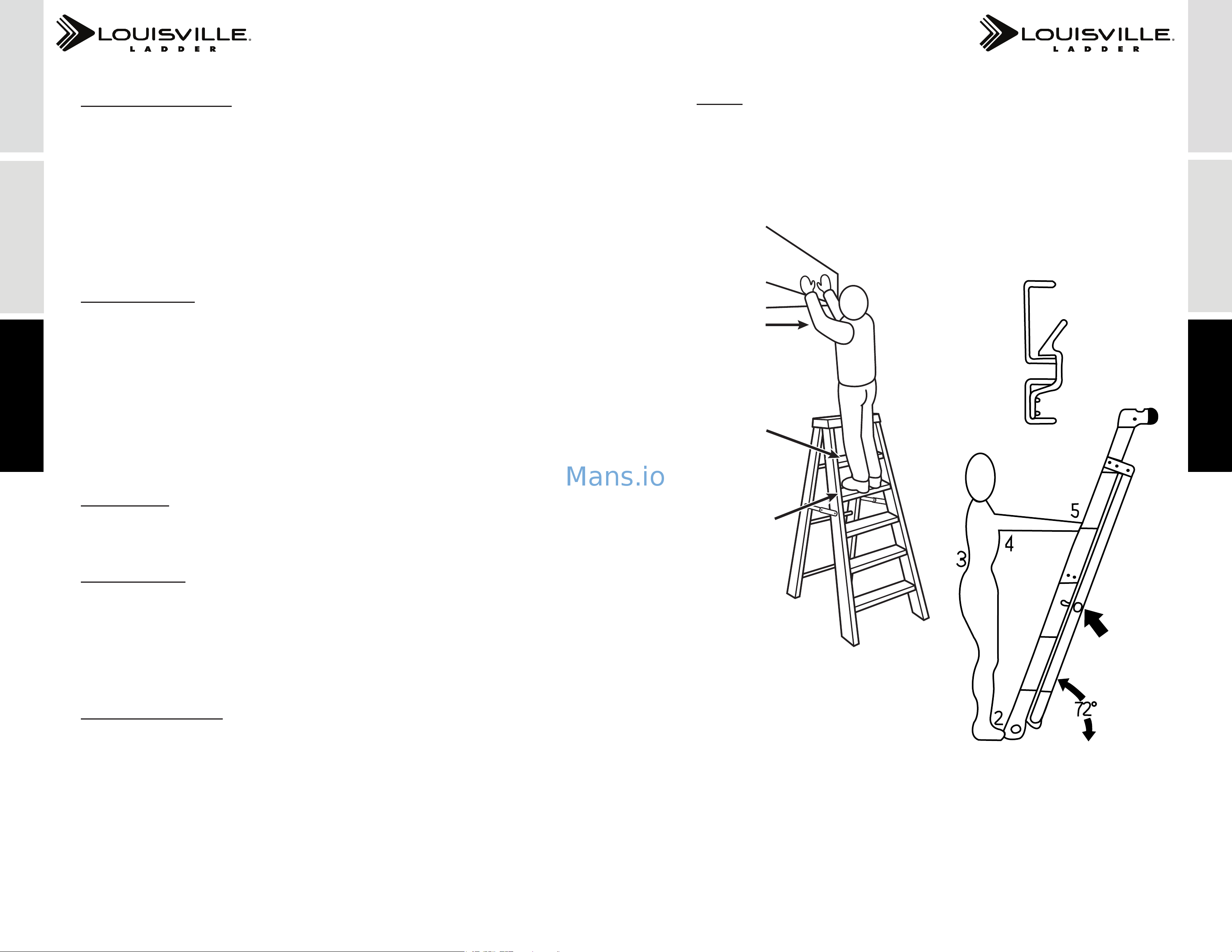 Louisville Ladder FXS1512 [3/3] Instructions cross step ladder
