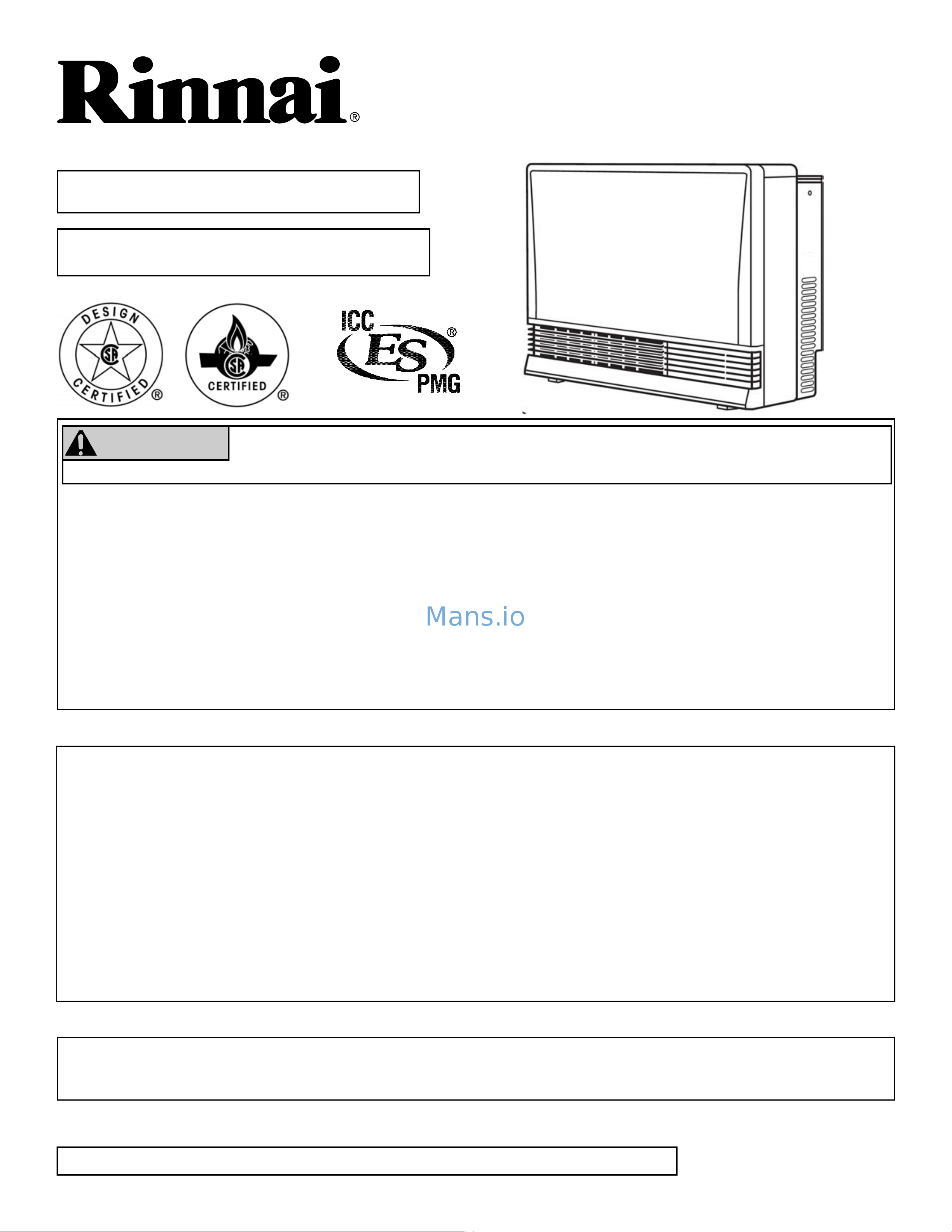 Rinnai EX38CTP Installation Guide online