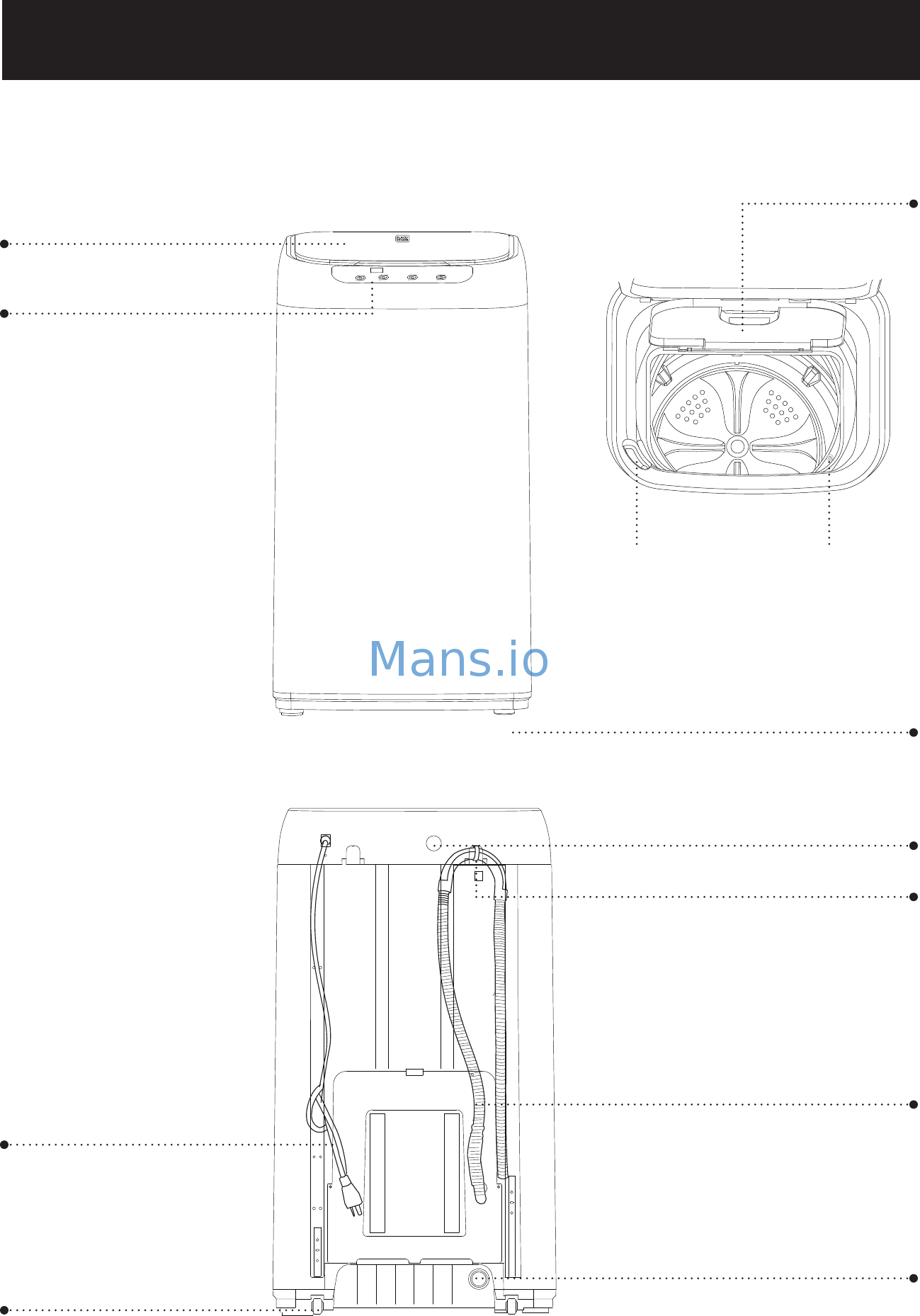 BLACK+DECKER BPWH84W [13/76] Parts features