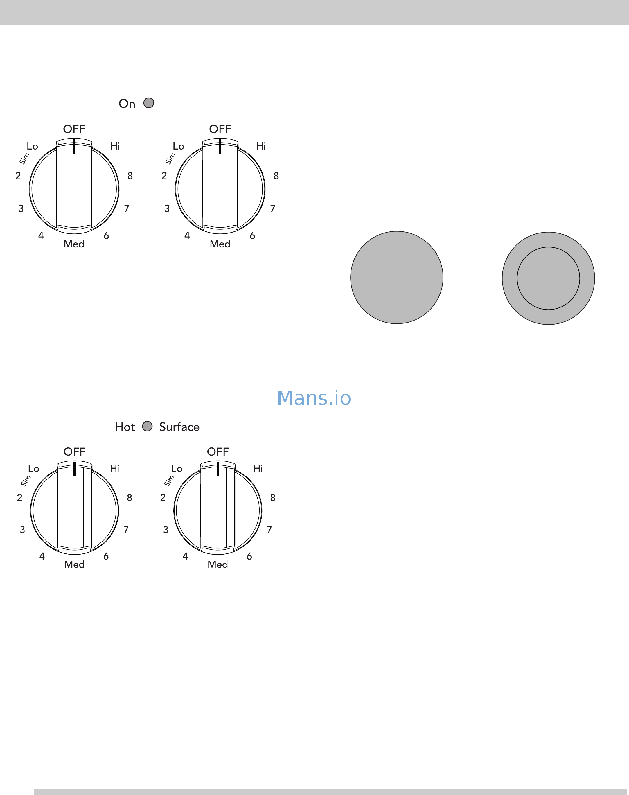Frigidaire FCRE3052AS [12/32] Element On and Hot Surface Indicator Lights