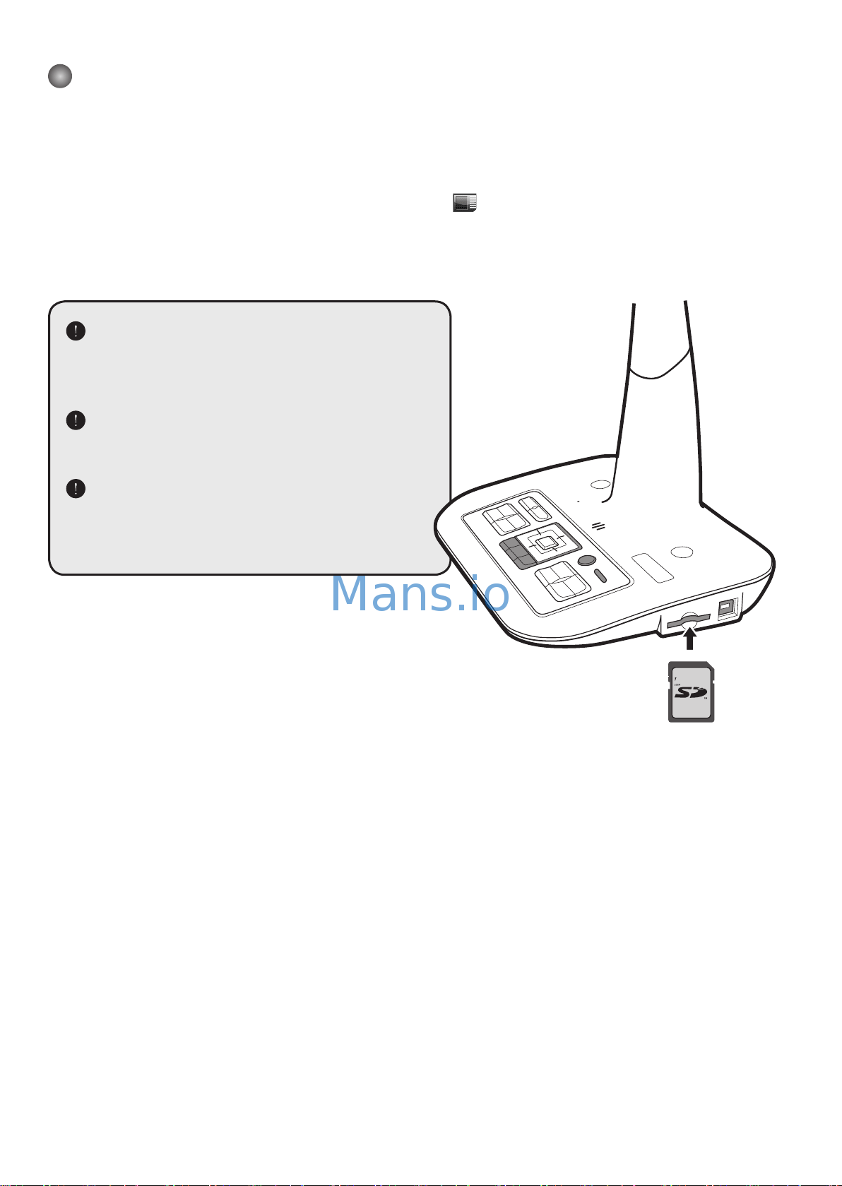 Optoma DC450 [12/28] Inserting and ejecting a sd sdhc card not supplied