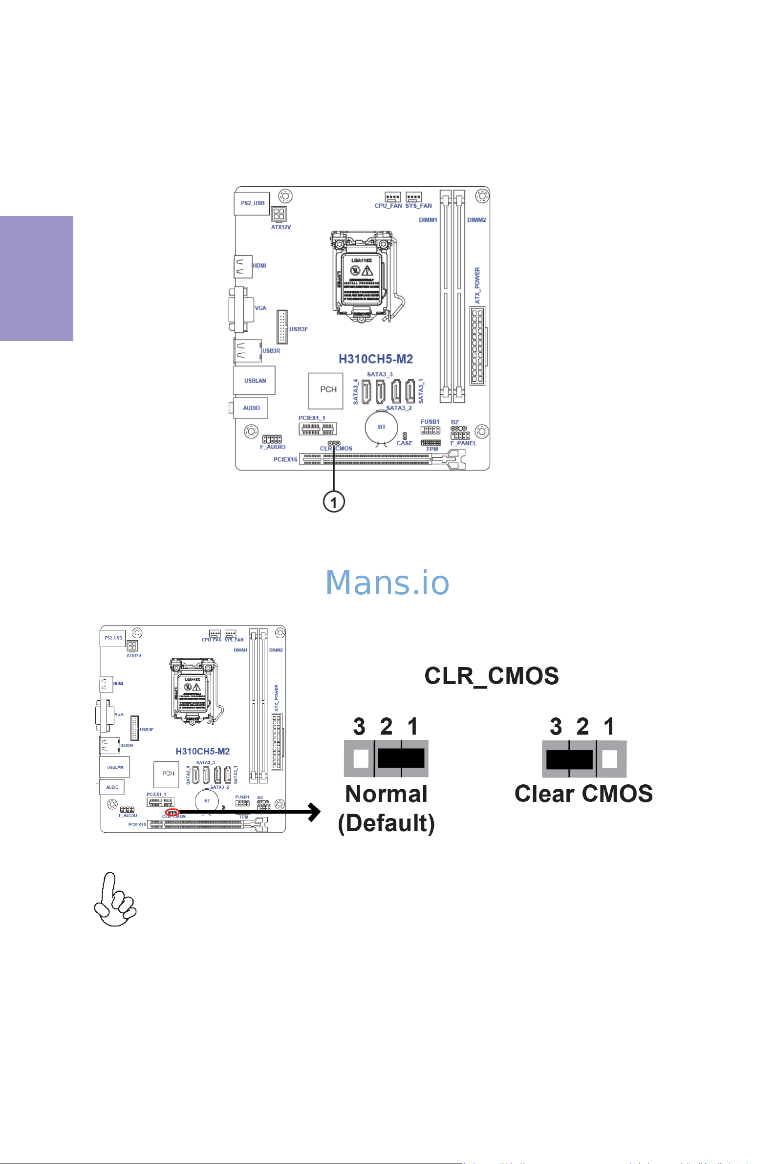ECS H310CH5M2 [13/71] 3 checking jumper settings
