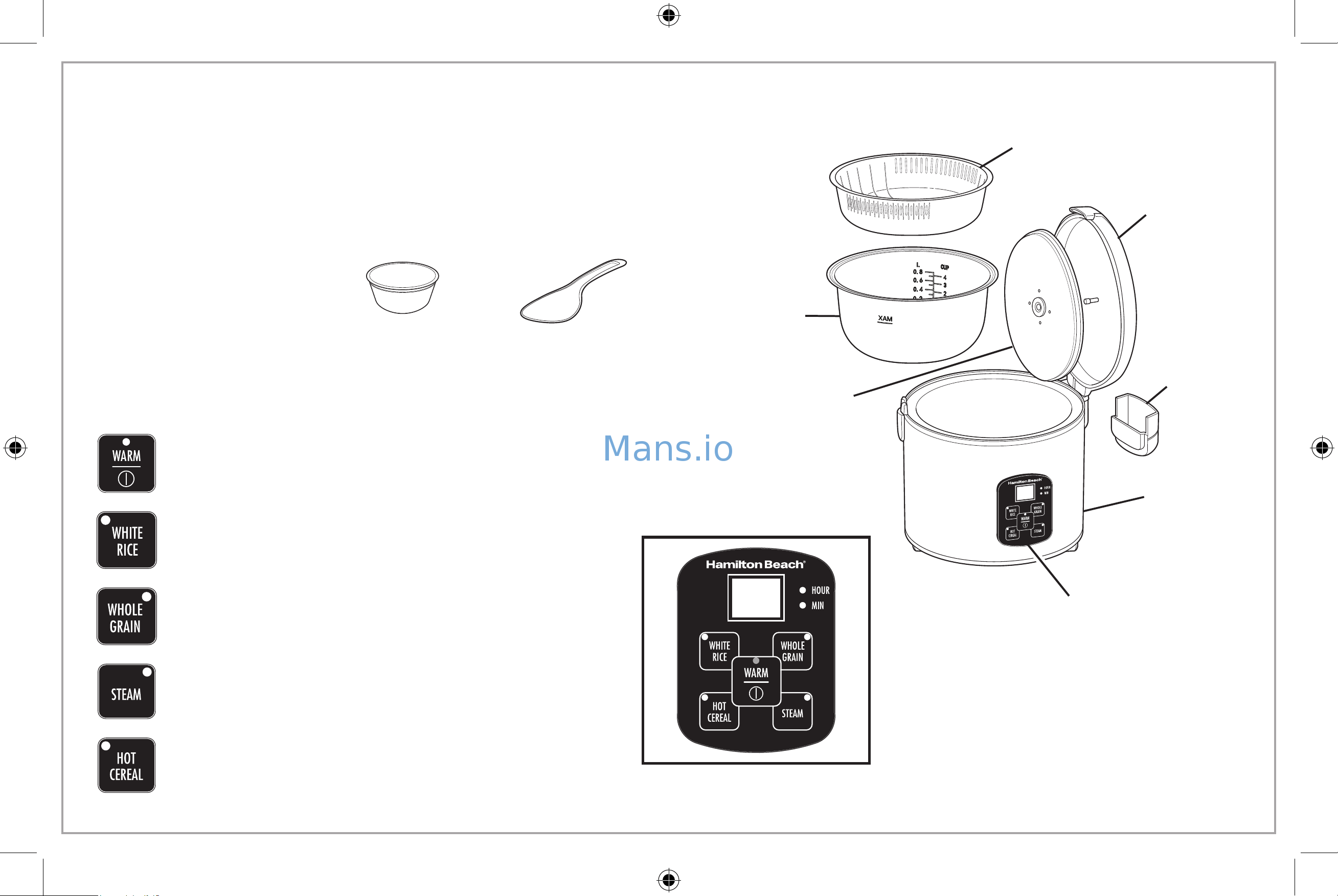 Hamilton Beach 37518 [3/48] Parts and features