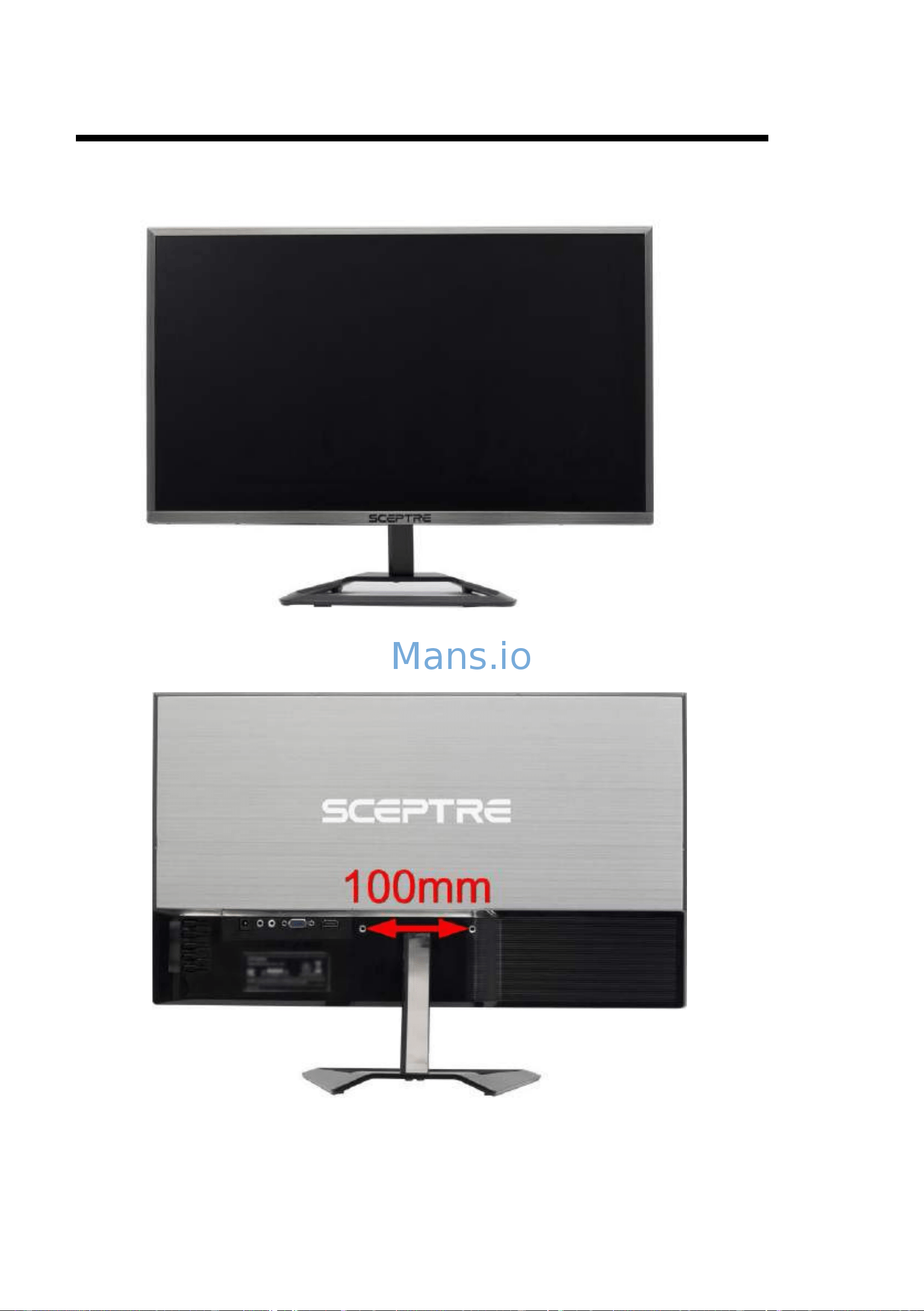 Sceptre ‎E248W19203R [13/34] Identifying front and rear panel