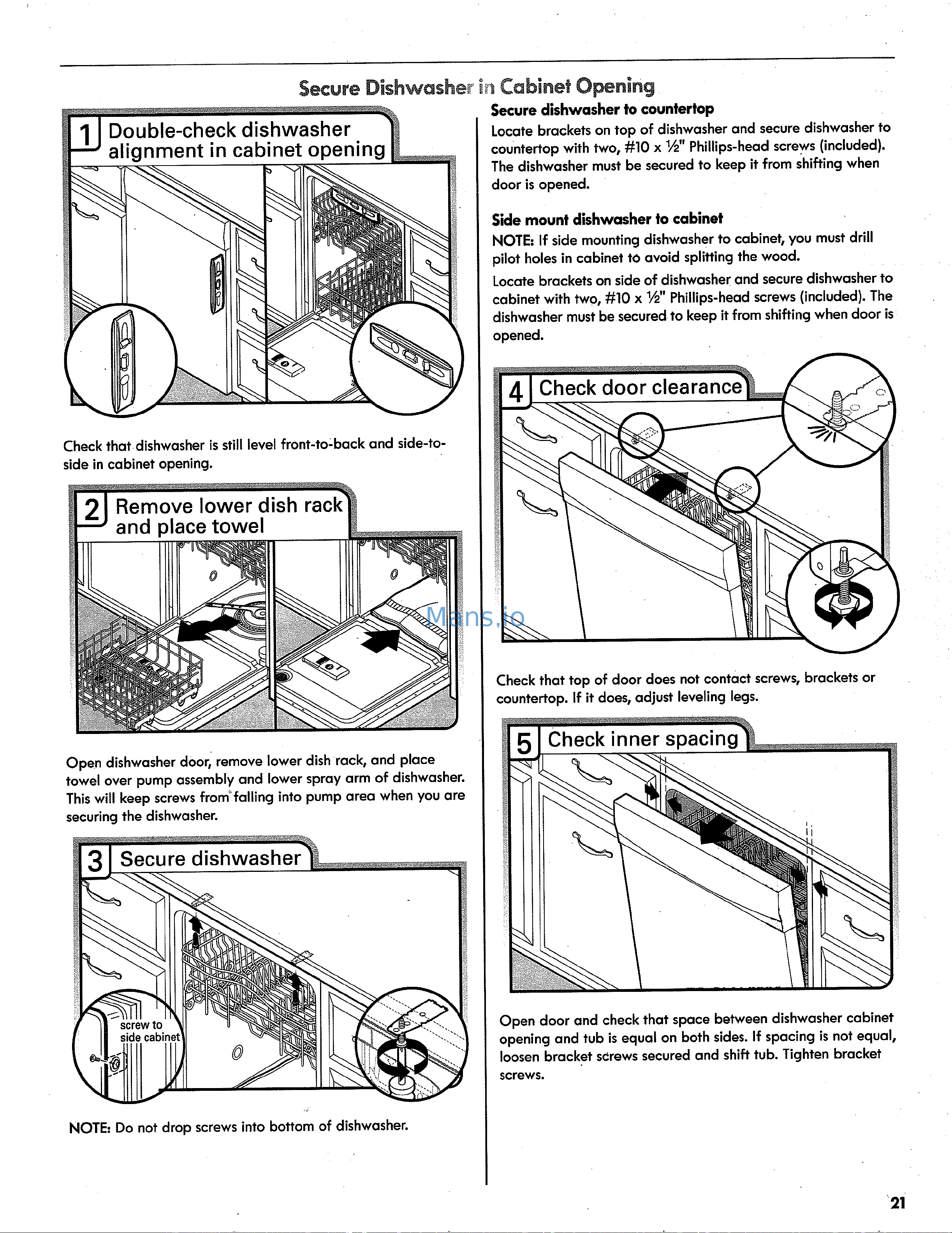 Kenmore 17382 [21/72] Secure dishwasher opening