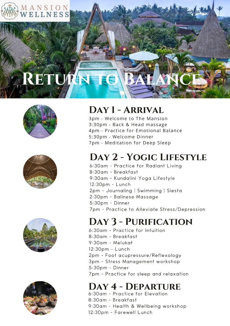 Return to Balance The Mansion Wellness Centre