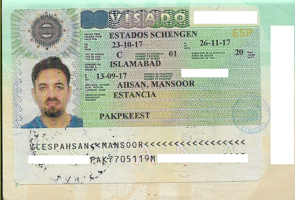 Spain Visa Mansour Ahsan