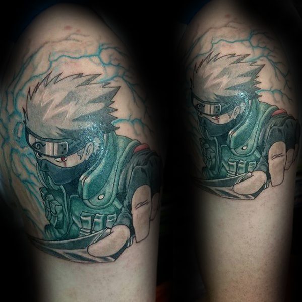 30 Kakashi Tattoo Designs für Männer Anime Ink Ideen Mann Stil Tattoo