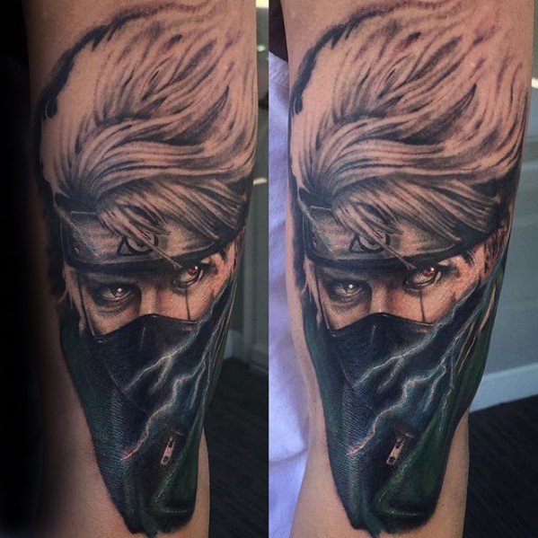 30 Kakashi Tattoo Designs für Männer Anime Ink Ideen Mann Stil Tattoo