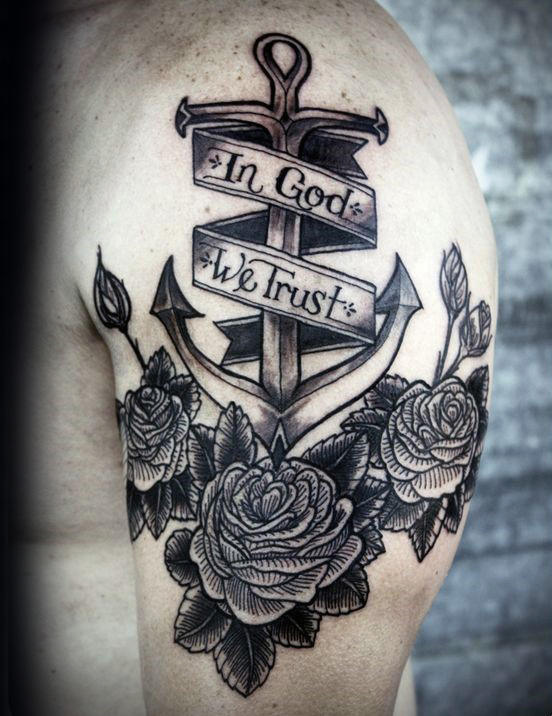 20 In Gott vertrauen wir Tattoo Designs für Männer Motto Ink Ideas