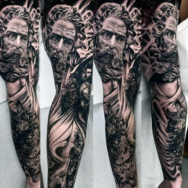 80 Zeus Tattoo Designs für Männer Ein Thunderbolt der Ideen Mann