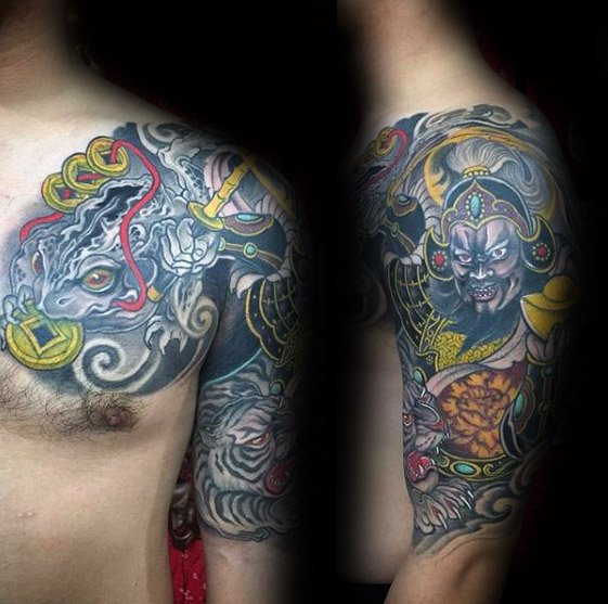 60 Toad Tattoo Designs für Männer AmphibienTinte Ideen Mann Stil