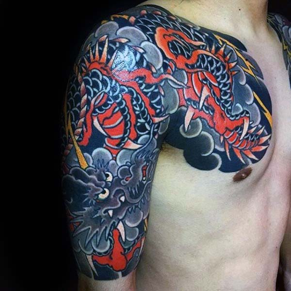 90 japanische Drache Tattoo Designs für Männer Manly Ink Ideen Mann