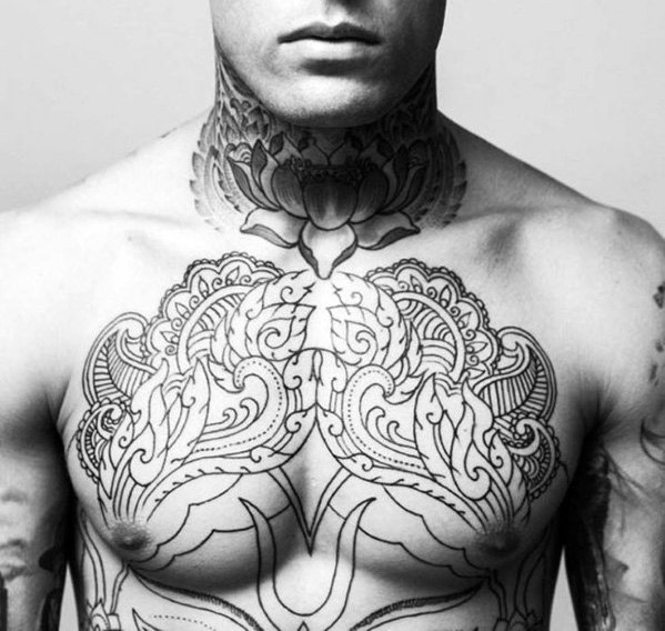 Top 40 besten Hals Tattoos für Männer klein bis stark eingefärbt
